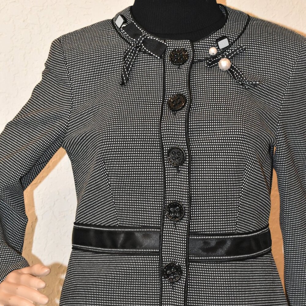 Collection by Pamela Houndstooth Italian Blazer Jacket US M - New without Tags